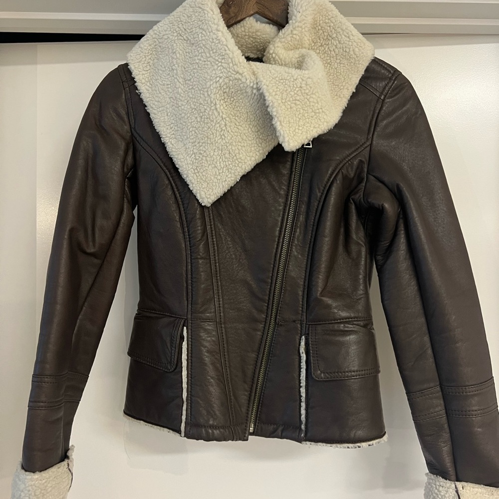 Real leather shearling jacket